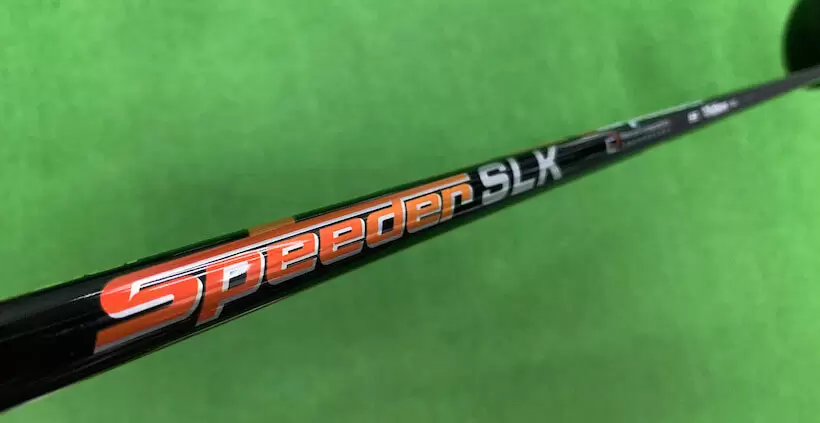 フジクラシャフトSpeeder SLKのロゴアップ写真