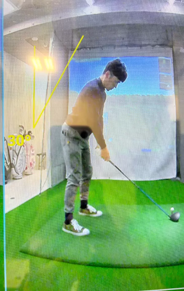 ドライバー,アドレス,前傾角度