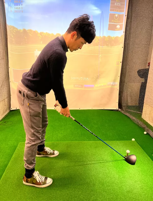 ドライバーの打ち方,アドレス