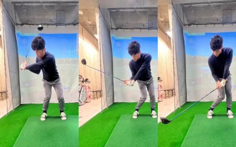 ドライバーの打ち方,ダウンスイング