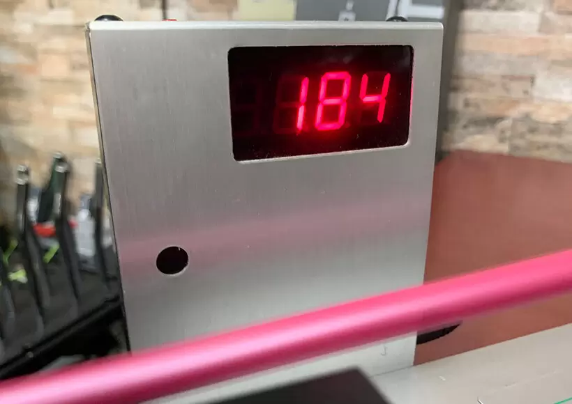 MCIプラクティスの振動数測定結果で184がでた写真