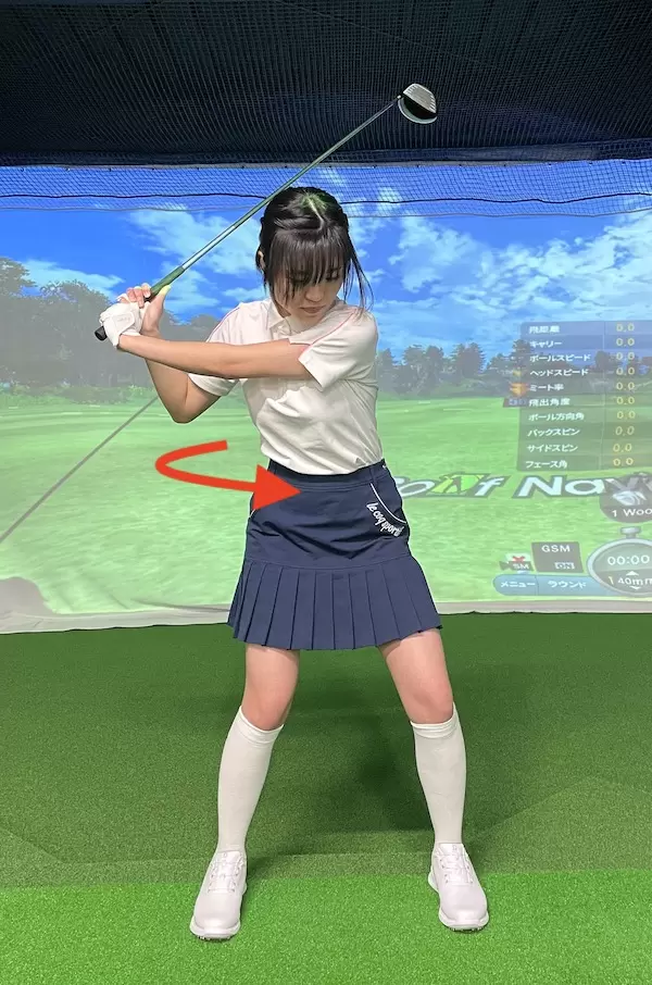 ゴルフスイングの切り返し