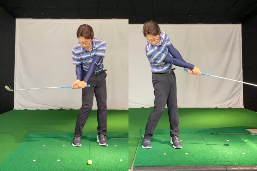 ユーティリティの打ち方,スイング