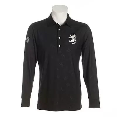 アドミラルゴルフ メンズ テーマロゴ エンボス長袖シャツ