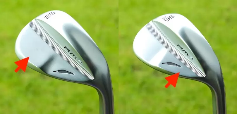 ヘッドの重心位置の比較写真
