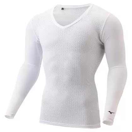 ミズノ バイオギア ドライエアロフローVネックシャツ［メンズ］