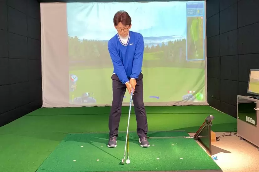 アイアン,ボール位置