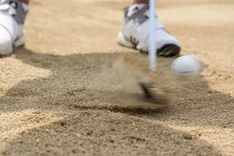 バンカーショット,インパクト