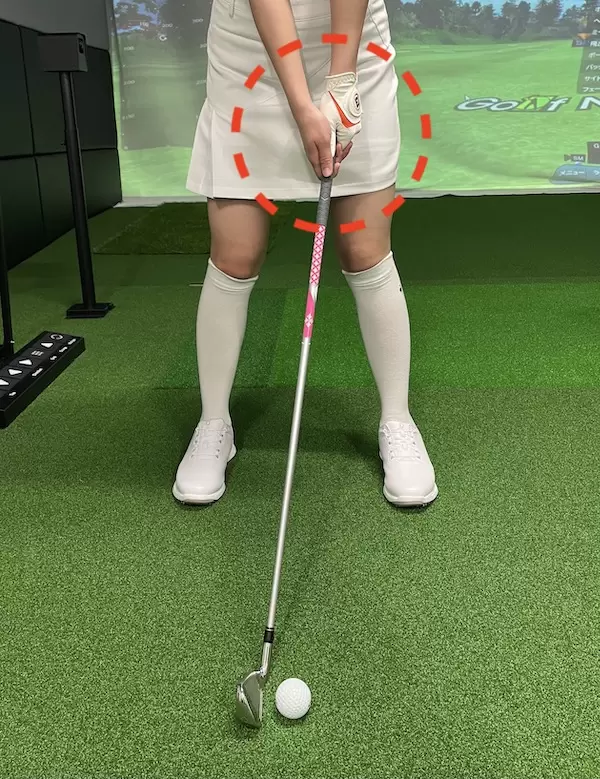 ゴルフ,ハンドファースト,アドレス