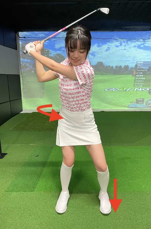 ゴルフ,ハンドファースト