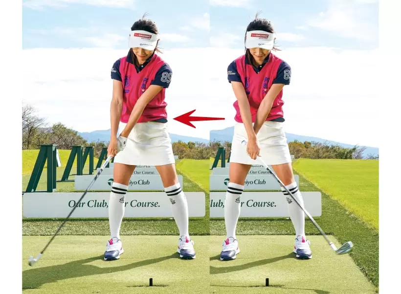 フィニッシュ側から切り返すときもトップに向かってスピーディに上げていくことがポイント。