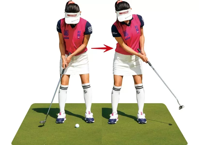 ストロークの大きさは頭で考えないのが成功の秘訣。打つ前の素振りの感覚でストロークしよう。