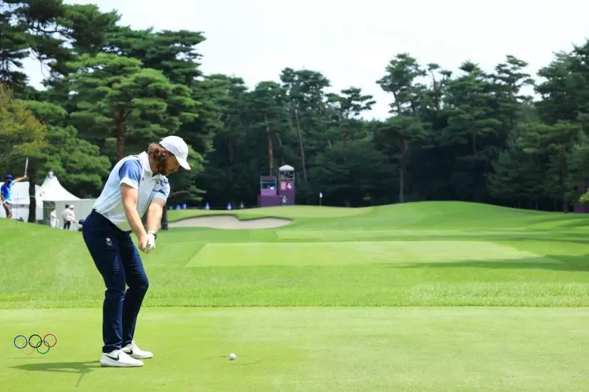 トミー・フリートウッドのアイアン後方連続写真【2020東京五輪・R3】（2021年）