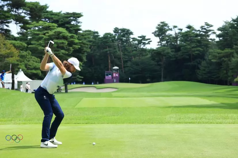 トミー・フリートウッドのアイアン後方連続写真【2020東京五輪・R3】（2021年）