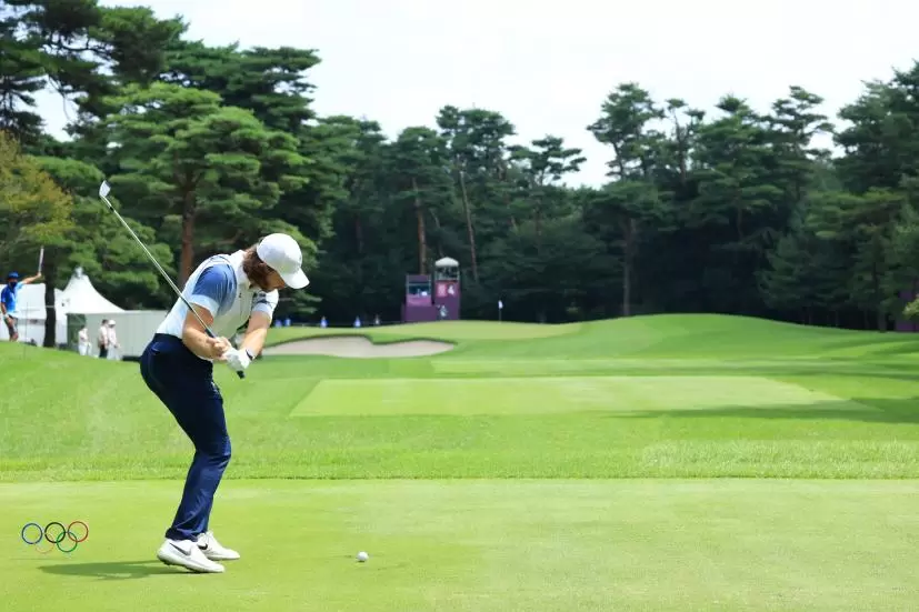 トミー・フリートウッドのアイアン後方連続写真【2020東京五輪・R3】（2021年）