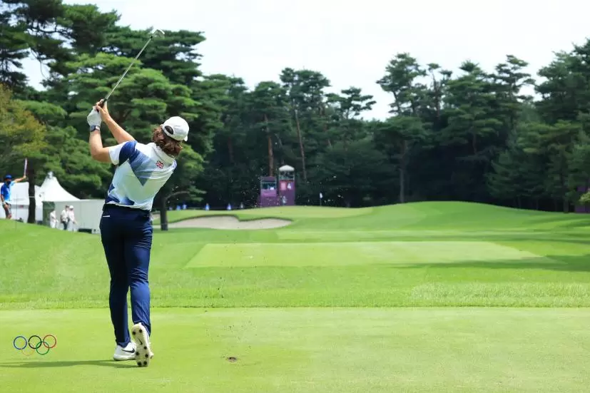 トミー・フリートウッドのアイアン後方連続写真【2020東京五輪・R3】（2021年）