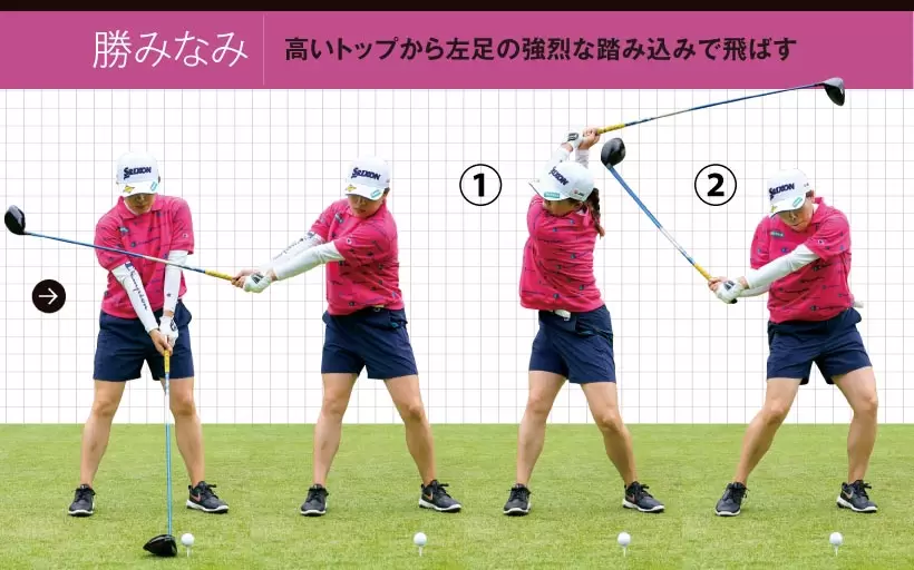 女子プロ連続写真｜女子プロのドライバーテクニック（1/3）
