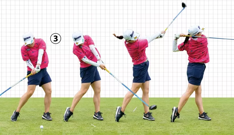 女子プロ連続写真｜女子プロのドライバーテクニック（1/3）