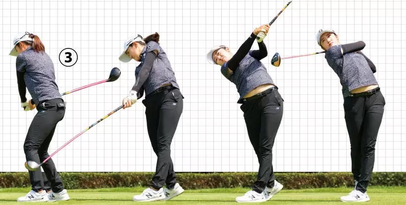 女子プロ連続写真｜女子プロのドライバーテクニック（1/3）