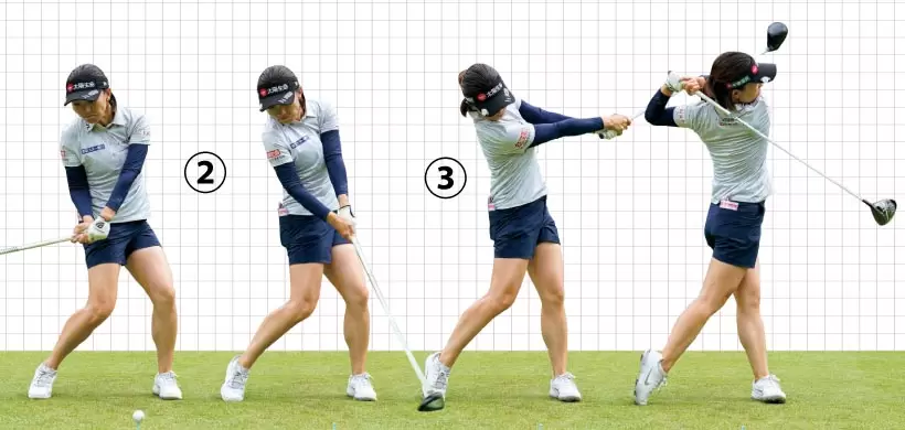 女子プロ連続写真｜女子プロのドライバーテクニック（1/3）