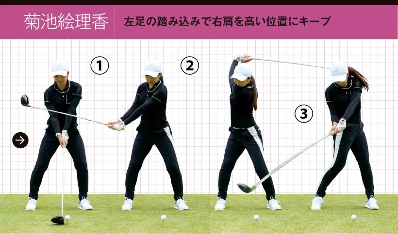 女子プロ連続写真｜女子プロのドライバーテクニック（3/3）