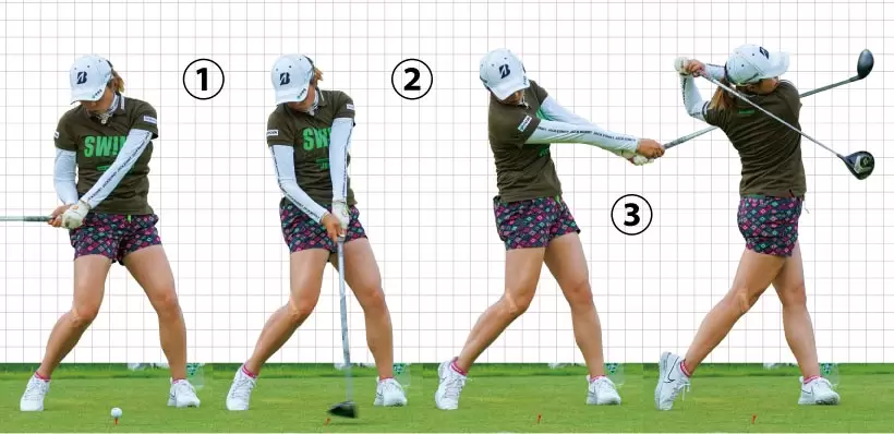 女子プロ連続写真｜女子プロのドライバーテクニック（3/3）