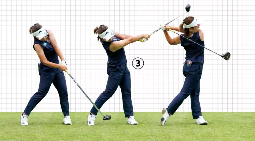 女子プロ連続写真｜女子プロのドライバーテクニック（3/3）