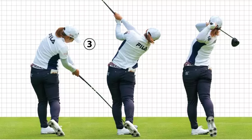 女子プロ連続写真｜女子プロのドライバーテクニック（3/3）