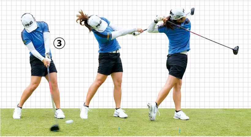 女子プロ連続写真｜女子プロのドライバーテクニック（3/3）