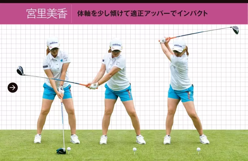 女子プロ連続写真｜女子プロのドライバーテクニック（3/3）