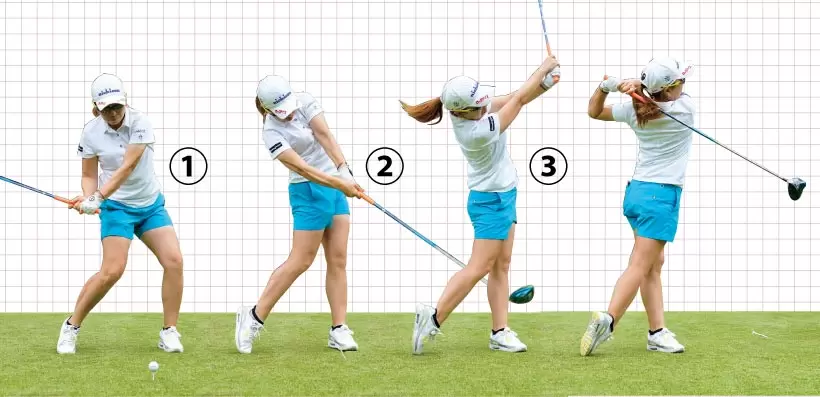 女子プロ連続写真｜女子プロのドライバーテクニック（3/3）