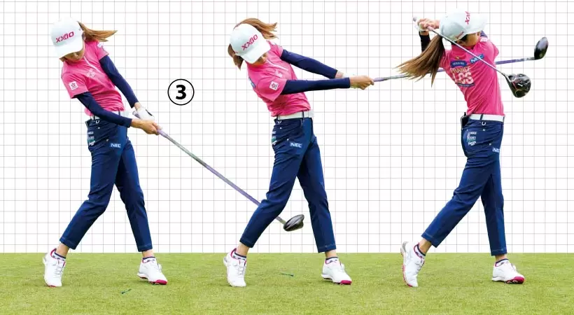 女子プロ連続写真｜女子プロのドライバーテクニック（3/3）