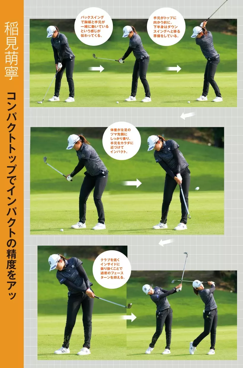 女子プロ連続写真｜女子プロのアイアンテクニック（1/2）