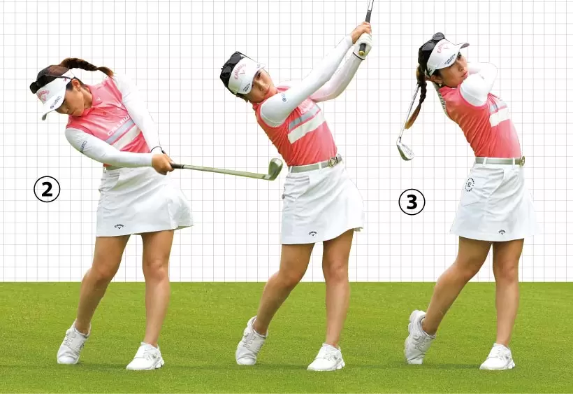 女子プロ連続写真｜女子プロのアイアンテクニック（1/2）