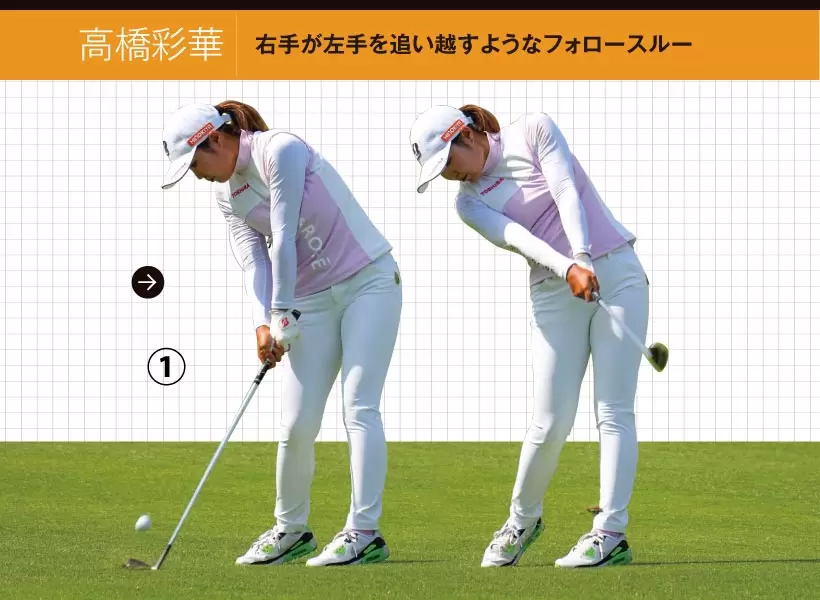 女子プロ連続写真｜女子プロのアイアンテクニック（1/2）