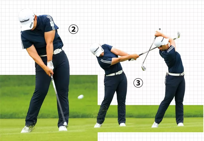 女子プロ連続写真｜女子プロのアイアンテクニック（1/2）