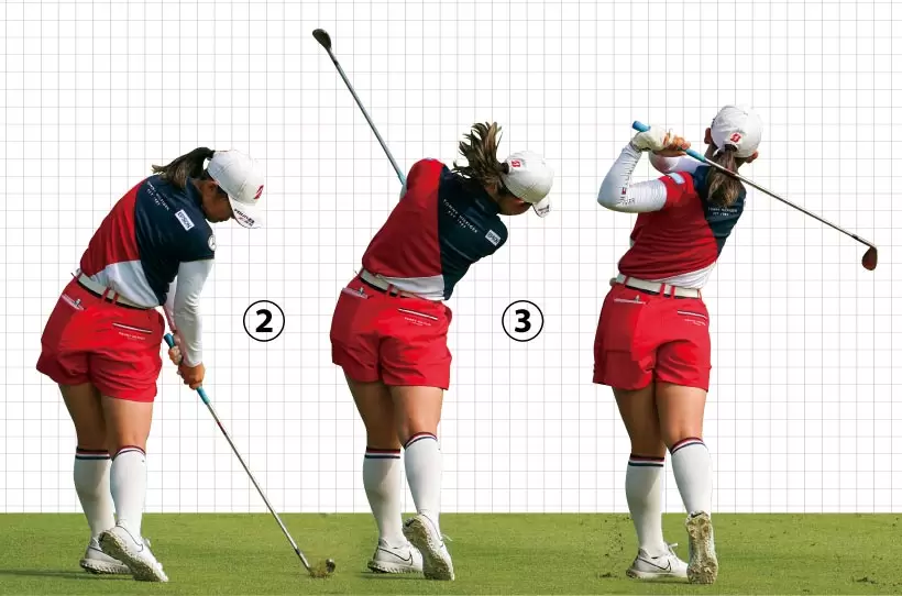 女子プロ連続写真｜女子プロのアイアンテクニック（1/2）