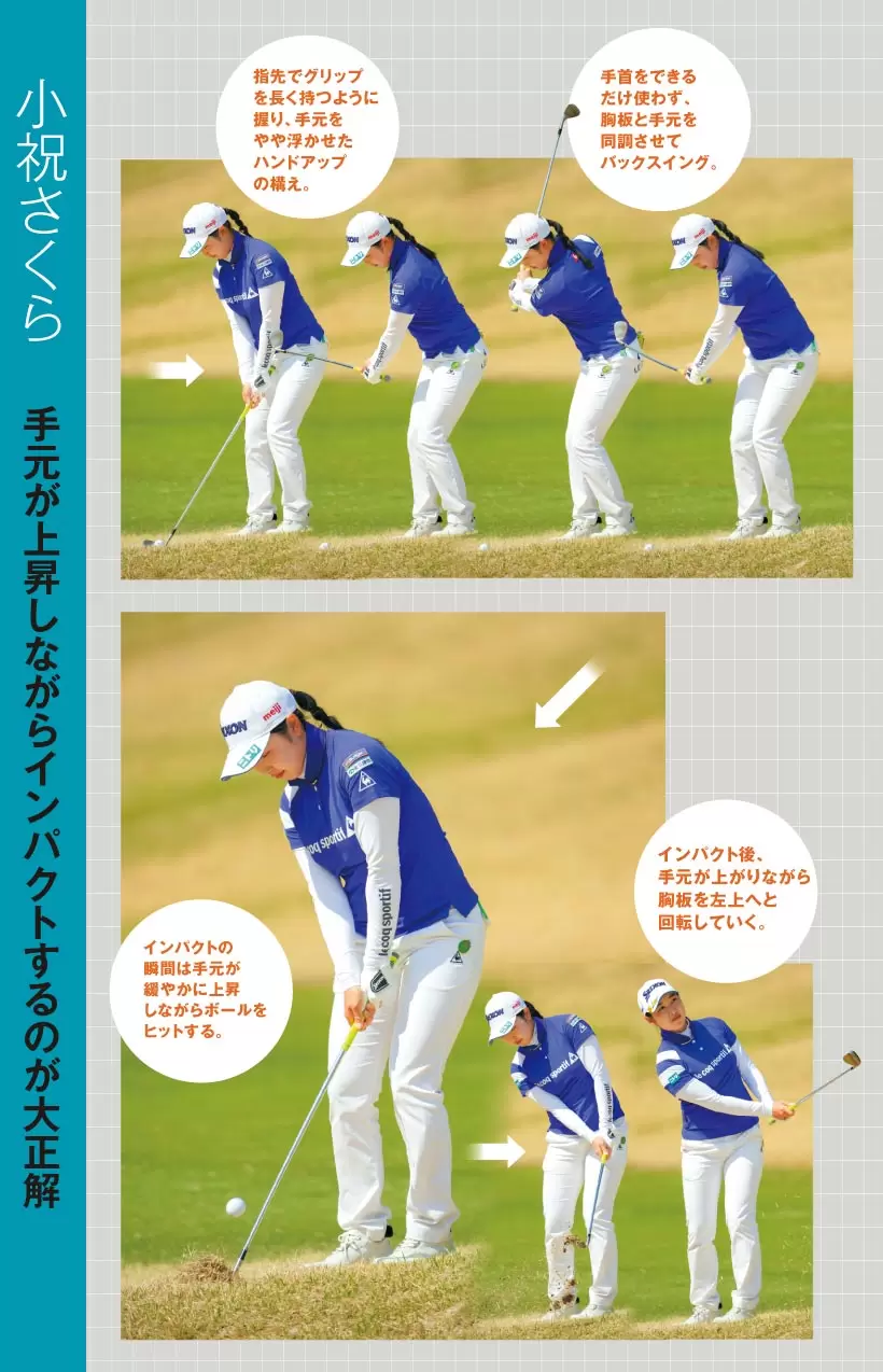 2021女子プロ連続写真｜女子プロのアプローチテクニック