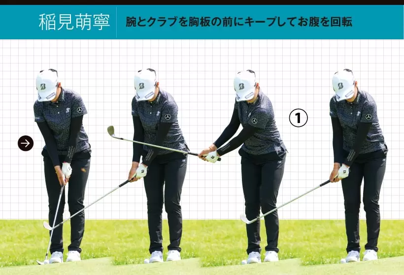 2021女子プロ連続写真｜女子プロのアプローチテクニック