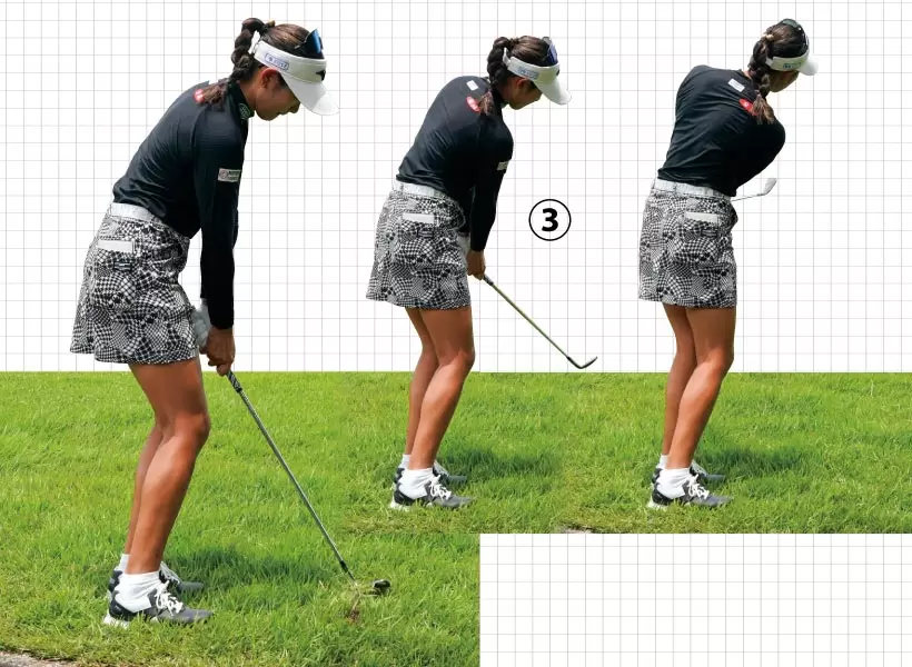 2021女子プロ連続写真｜女子プロのアプローチテクニック