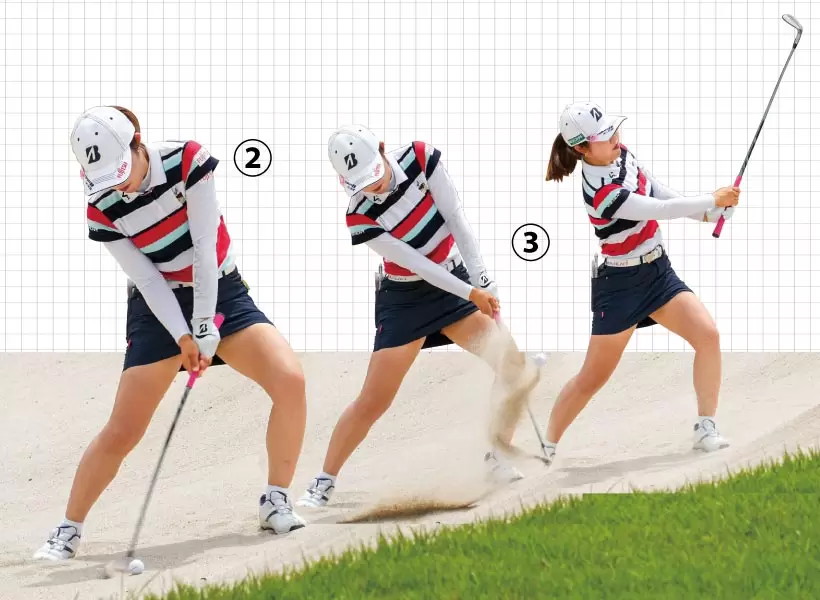 2021女子プロ連続写真｜女子プロのアプローチテクニック