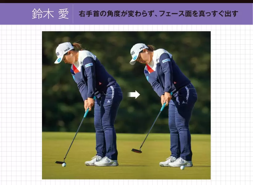 2021女子プロ連続写真｜女子プロのパットテクニック