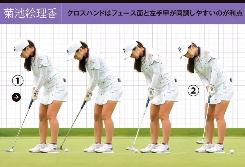 2021女子プロ連続写真｜女子プロのパットテクニック