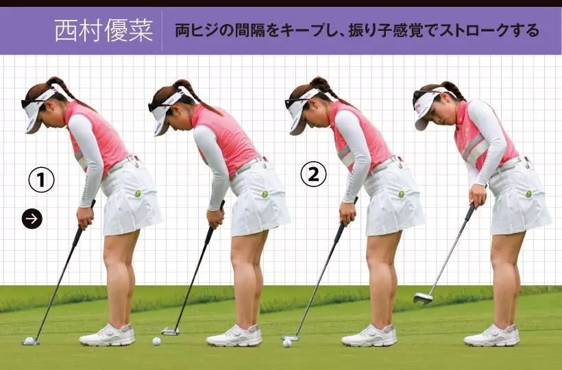 2021女子プロ連続写真｜女子プロのパットテクニック