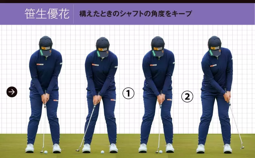 2021女子プロ連続写真｜女子プロのパットテクニック