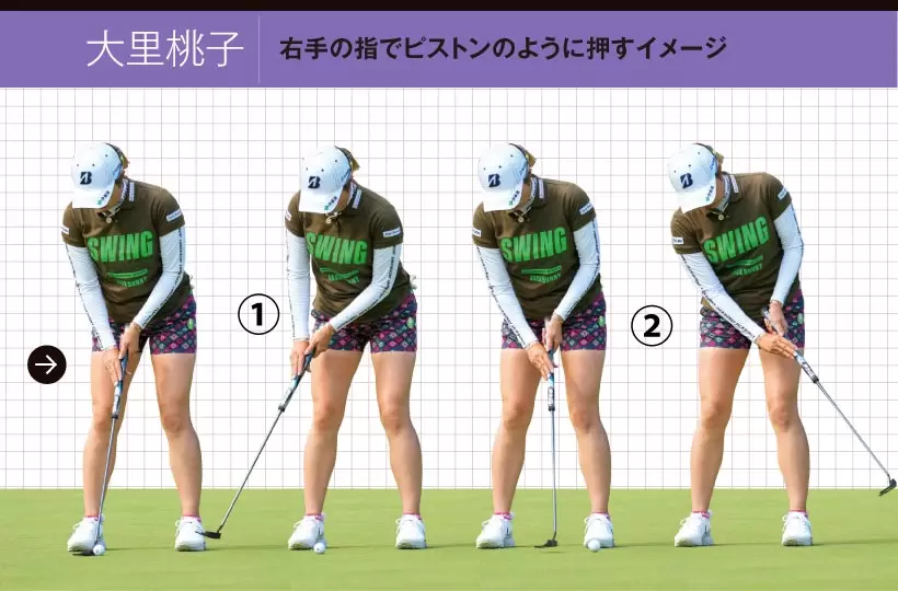 2021女子プロ連続写真｜女子プロのパットテクニック