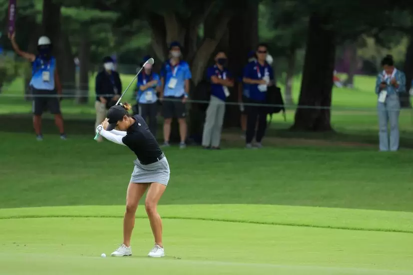 リディア・コのアプローチショット連続写真【2020東京五輪・R4】（2021年）