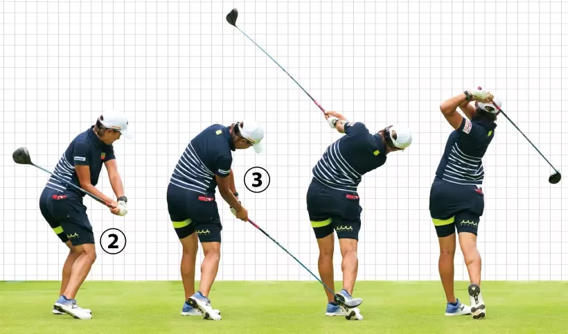 女子プロ連続写真｜女子プロのドライバーテクニック（2/3）