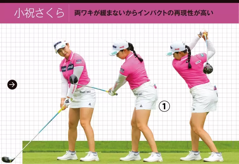 女子プロ連続写真｜女子プロのドライバーテクニック（2/3）