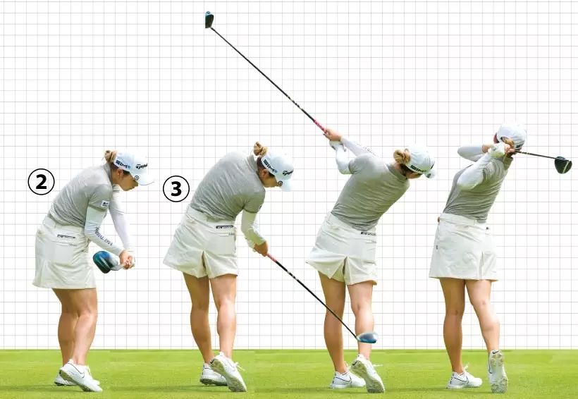 女子プロ連続写真｜女子プロのドライバーテクニック（2/3）